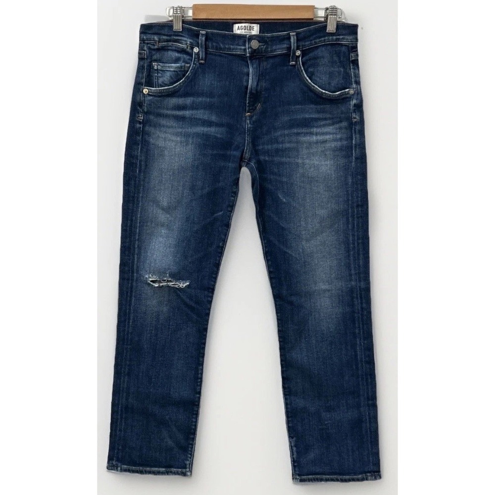 Women's Agolde Isabel Slim Fit Boyfriend Starwood Jeans Distressed Sz 30 Stretc